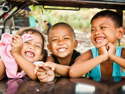 Filipino children enjoying the outdoors