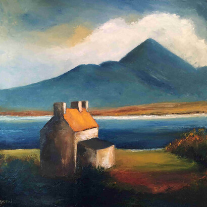 Padraig McCaul, Mayo Farmhouse, Oil on Canvas, 60 cm x 60 cm