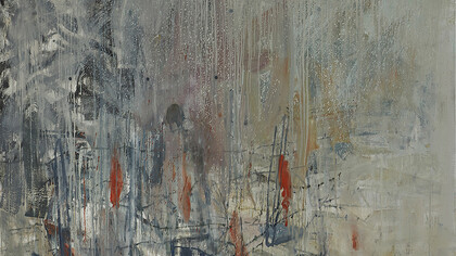 Cesare Lucchini, a very routh path, 2014, oil on canvas, 190 x 201,5 cm
