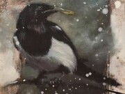 Massimiliano Alioto, Codex Corruptionis, 2013, olio su tela, 30 x 30, gazza