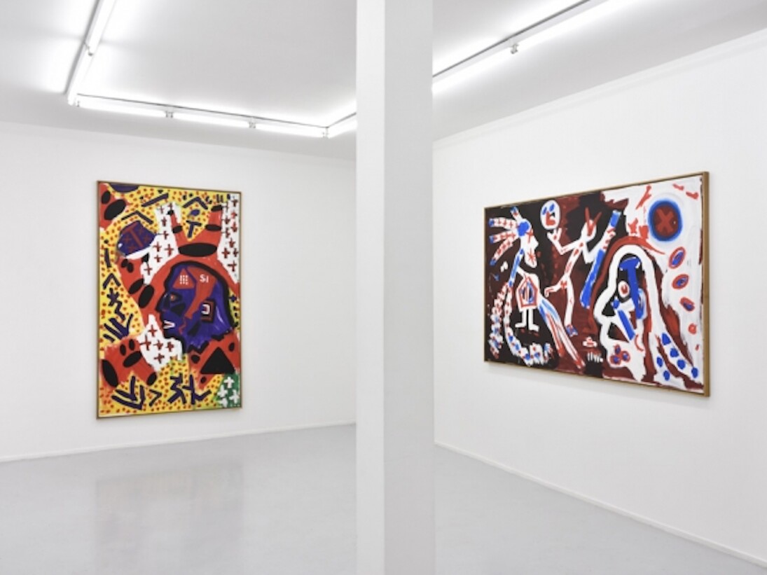 A travers A.R. Penck, Exhibition view. Courtesy of Suzanne Tarasieve 