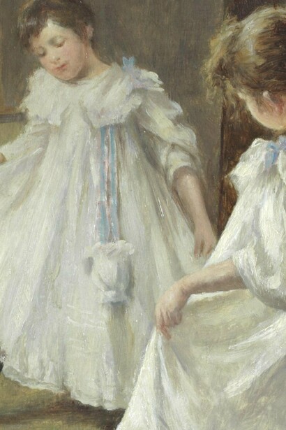 "El espejo del estudio", óleo sobre lienzo, 	
Charles Martin Hardie, circa 1916