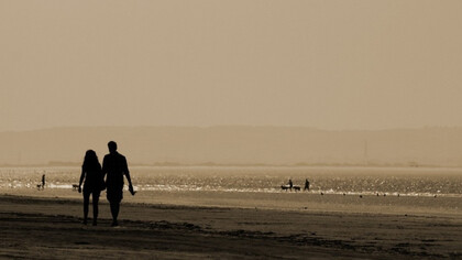 Lovers walking
