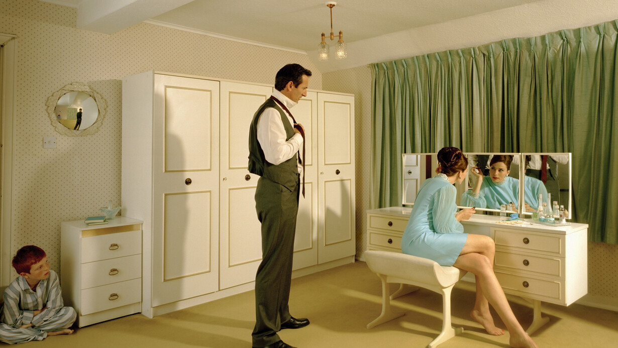 Lottie Davies, The Blue Bedroom, 2008, Edition of 10, C-Type Print behind UV Perspex, framed in Oak, 56 x 100 cm
