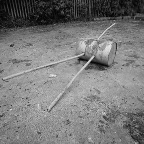 Willie Doherty, Future Fear V  2014, framed black and white photograph mounted on aluminum, 48 x 60 in/122 x 152.5 cm. Courtesy, Alexander and Bonin, New York