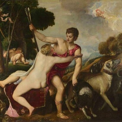 Tiziano, "Venere e Adone", 1555, National Gallery, Londra, UK