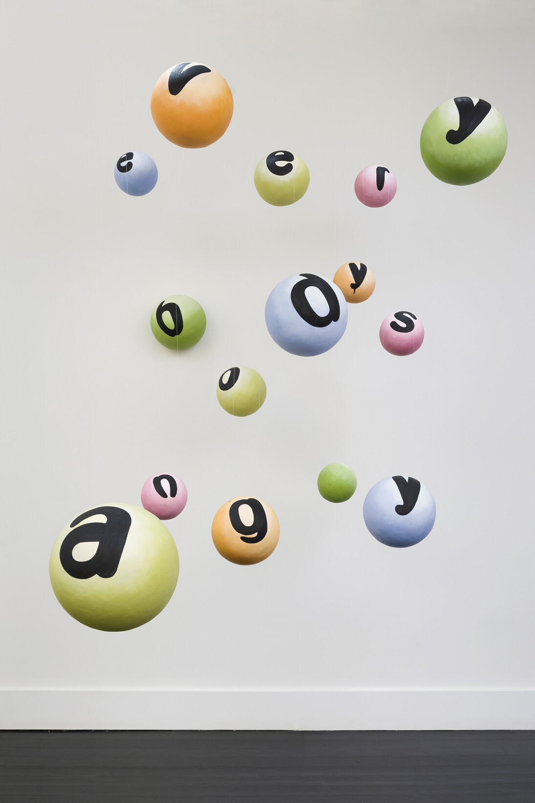 Nancy Dwyer, Everybody's Angry, 2013, Paper mache, plaster, latex paint, monofilament, 68 x 54 x 50 inches, unique