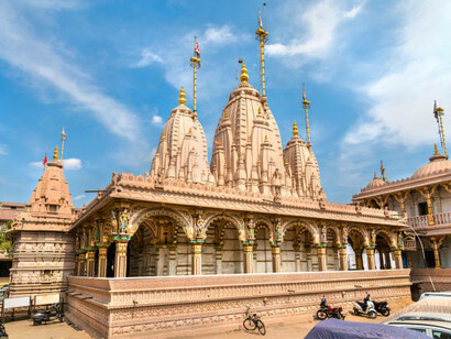 Kalupur Swaminarayan Mandir, a hindu temple in the old city of Ahmedabad - Gujarat State of India