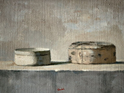 Conrad Frankel, Cork box and antique film canister (detail). Courtesy of Olivier Cornet Gallery