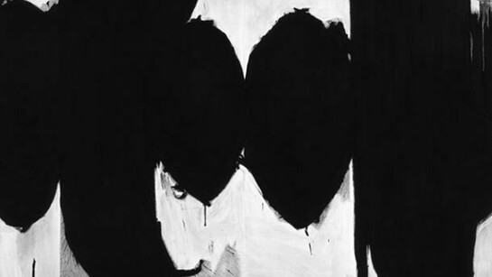 Robert Longo, detail of After Motherwell (Elegy to the Spanish Republic, No. 70, 1961), 2013, Charcoal on mounted paper, 69 x 114 inches (image), 175.3 x 289.6 cm