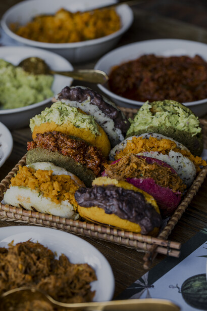 Arepas con diferentes rellenos de 'La Sifrina' muy típicos de Venezuela