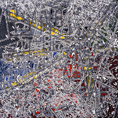 Bernard Cohen, About Now, 2005-2006, Acrylic on Linen, (c) Bernard Cohen, Courtesy of Flowers Gallery London and New York