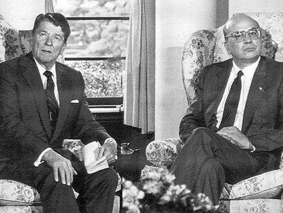 Bettino Craxi e Ronald Reagan