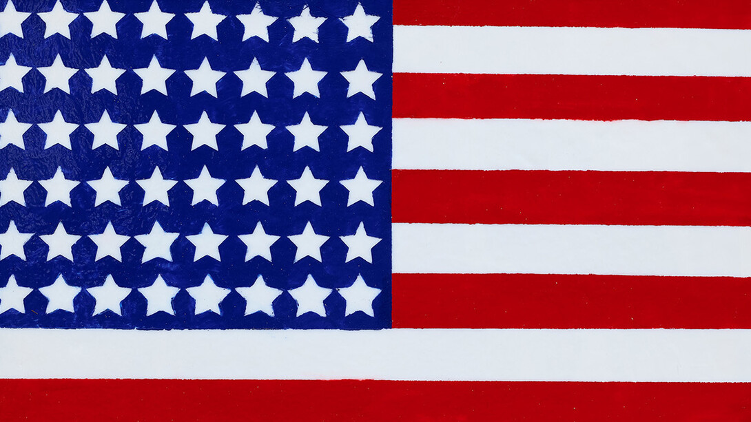 Eric Sullivan, Sturtevant: John’s flag 1993 (detail), 2026. Courtesy of The Hole