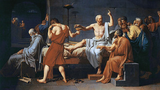 'La muerte de Sócrates' (1787) pintura realizada por el artista francés Jacques-Louis David