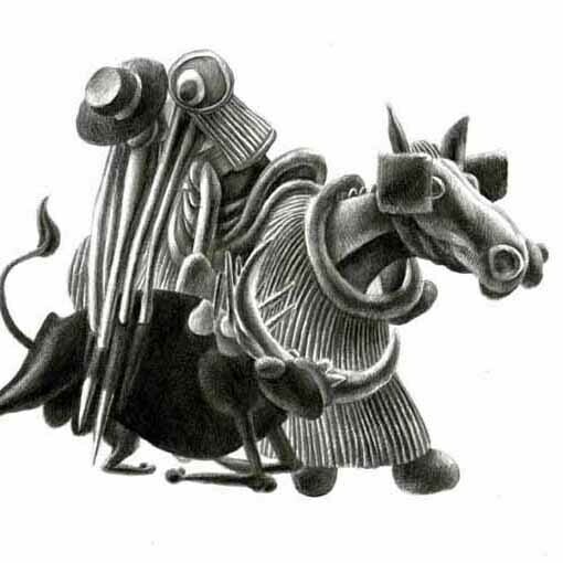 José Molina. Picando, 2013. Grafite su carta
