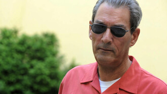 Paul Auster, fotografía divulgada en la prensa mundial con motivo de su muerte, New York, USA