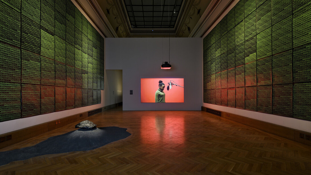 Various artists, Poetics of encryption, exhibition view. Courtesy of Galerie Rudolfinum