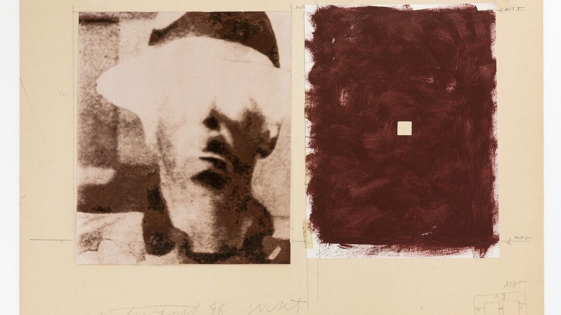 Sturtevant, Beuys Untitled, Copper dyed photography and paint, on paper, 30 x 51 cm (11,81 x 20,08 in)/57 x 76 cm (22,44 x 29,92 in). Courtesy of Galerie Thaddaeus Ropac