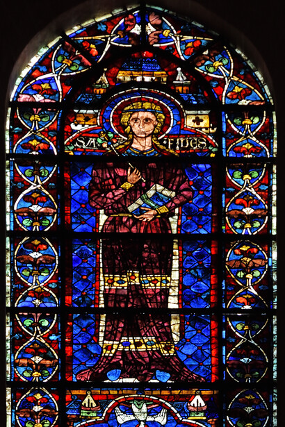 Vitrail de la Cathédrale Notre-Dame, baie 138, Chartres, France, 12 septembre 2022