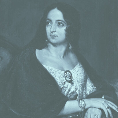 Schriftstellerin Fanny Lewald (1811-1889) führte hingegen auch ihren eigenen Salon und bereicherte hierdurch die gesellschaftliche und literarische Landschaft Berlins. Bild: Öl auf Leinwand, 78X70cm (Lazarus Wiehl, 1851)