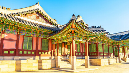 The intricate beauty of Changdeokgung Palace in Seoul, South Korea, with its traditional Korean architecture, reflects Seoul's deep connection to its cultural heritage while standing as a symbol of the city's seamless blend of the past and present
