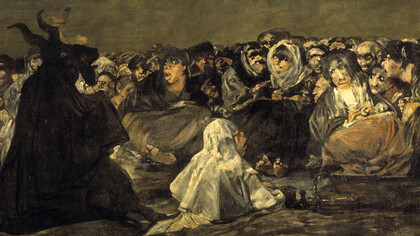 El aquelarre, Francisco de Goya, entre 1821 y 1823 (detalle)