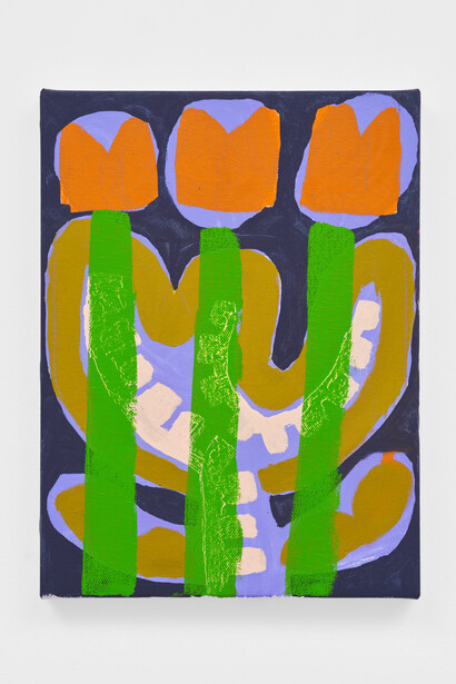 Meghan Brady,
Three, 2024,
Acrylic and Oil on Canvas,
12 x 9 inches,
30.5 x 22.9 cm. Courtesy of the artist and Mrs.