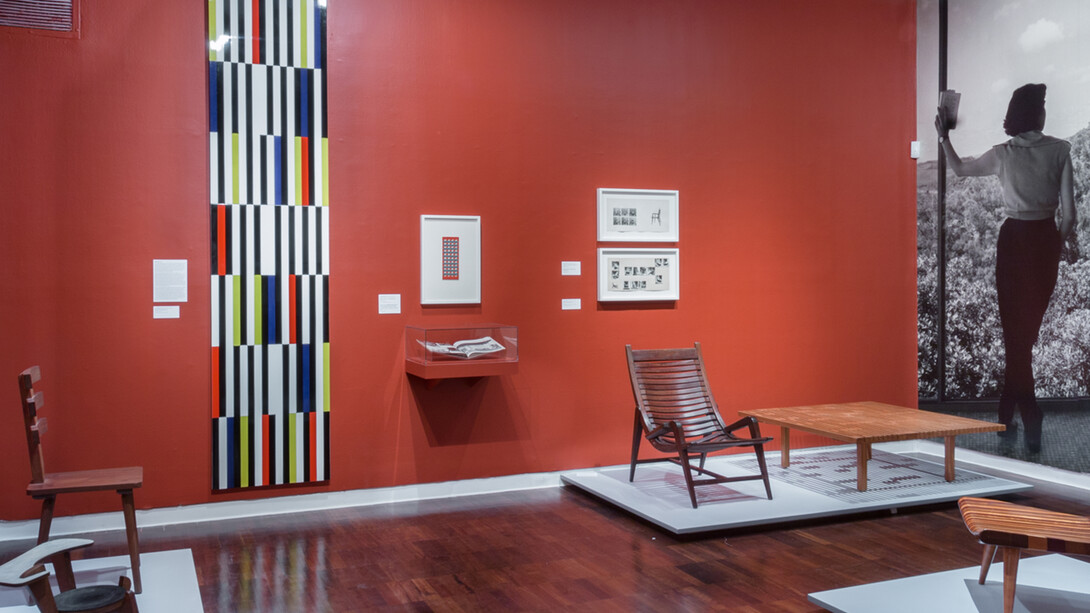 Furniture displayed in the exhibition "Moderno"