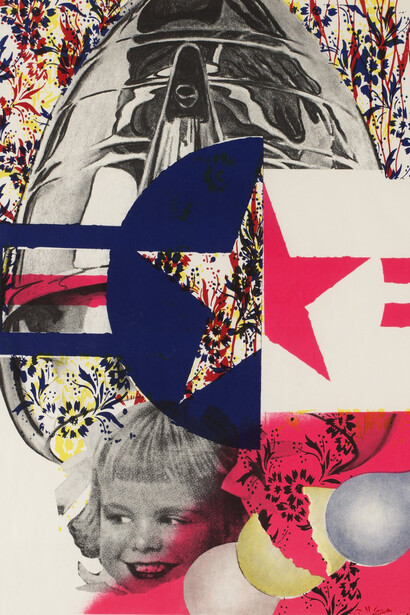 James Rosenquist (American, 1933–2017), F-111, detail (Leo Castelli Gallery poster), 1965
Offset lithograph, Collection of the Dayton Art Institute © 2021 James Rosenquist Foundation, Inc./Licensed by Artists Rights Society (ARS), NY. Used by permission. All rights reserved

