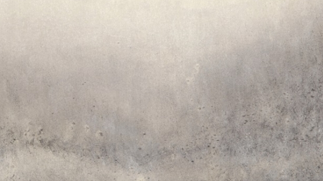 Makoto Ofune, WAVE #91 (detail), 2012, Powdered mineral pigments on hemp paper, mounted on board, 14 x 26.4 cm. Photo: Mari Tanabe