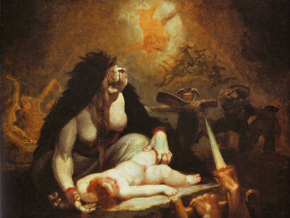 «La bruja nocturna visita las brujas de Laponia» (1796), Johann Heinrich Füssli
