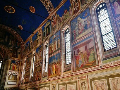 Affreschi di Giotto sul lato destro della Cappella degli Scrovegni, Padova