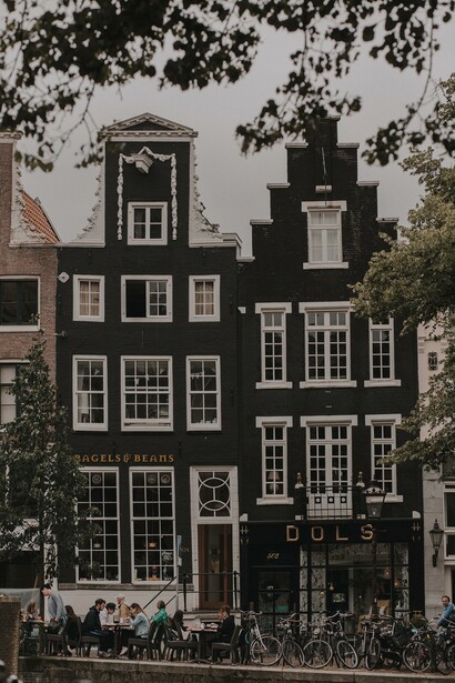 Comercios nas ruas de Amsterdam, Holanda