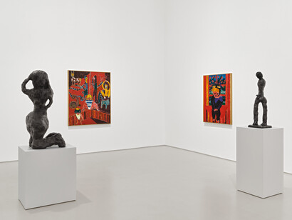 Tal R, domestic, vue d'exposition. Avec l'aimable autorisation de la Galerie Max Hetzler