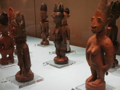 Installation View _My Hair: Black Hair Culture, Style and Politics_ at the Fitzwilliam Museum, Cambridge, 2013. Photo credit: Ines Valle