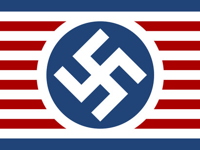 Reinterpretación de la bandera de los EE. UU. al estilo nazi