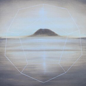 Edouard Wolton, Mirage/dodécaèdre/élément ether, 2012, acrylic and oil on canvas, 60 x 40 cm, Courtesy Galerie Les filles du calvaire