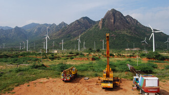 Windmill complex, Kerala (India) - even renewable energy without curbing elite energy demand is unsustainable @ Ashish Kothari