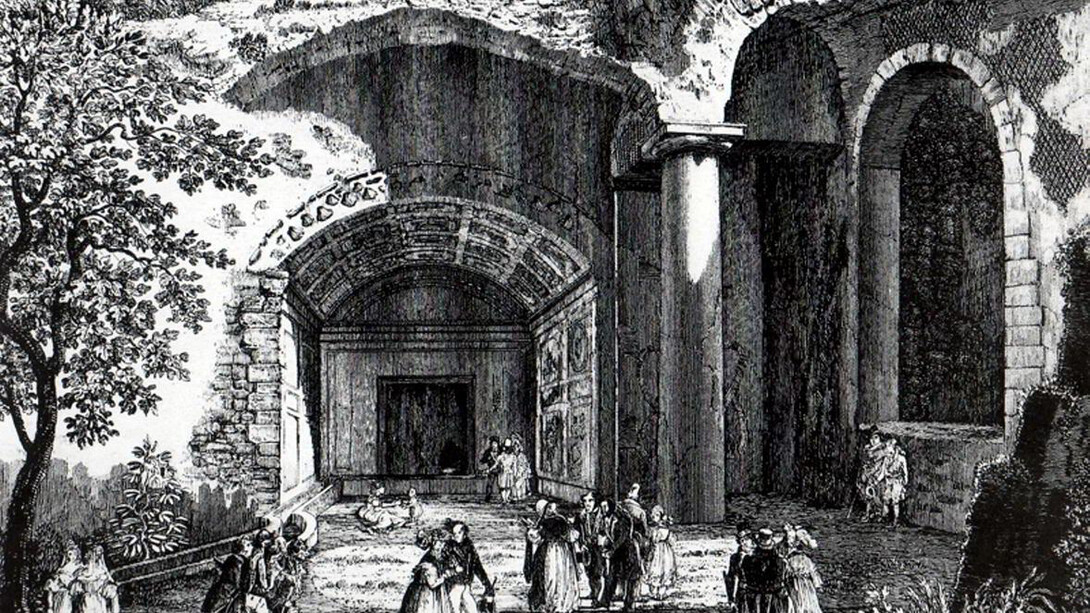 La Villa di Cicerone in una stampa settecentesca