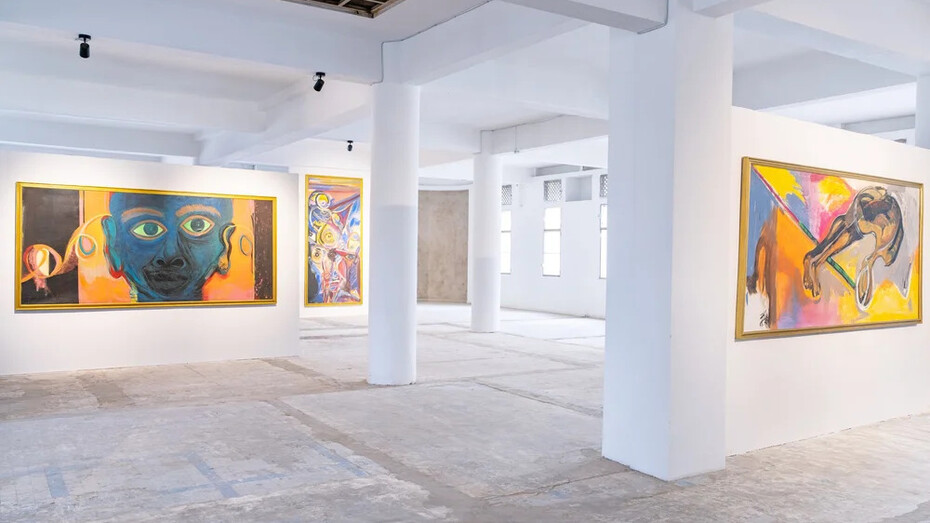 El Hadji Sy, New paintings, exhibition view. Courtesy of Selebe Yoon Gallery