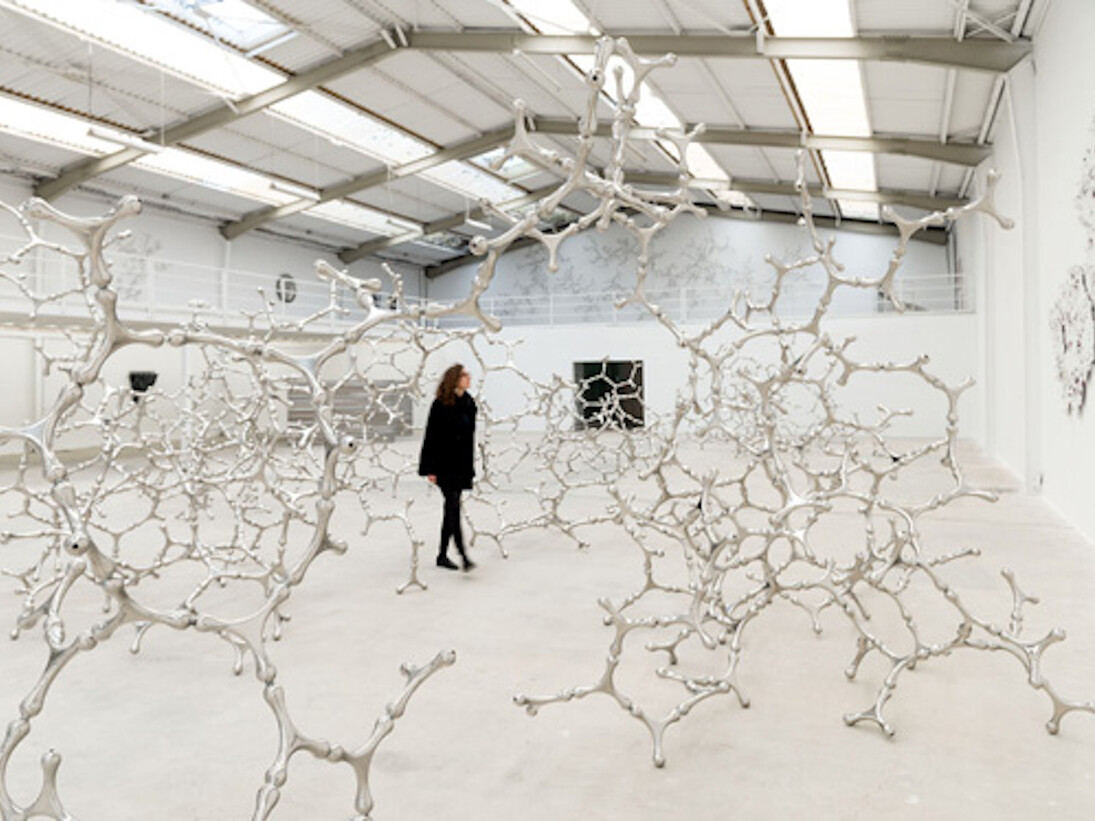 Loris Cecchini, Exhibition view. Courtesy of Galleria Continua