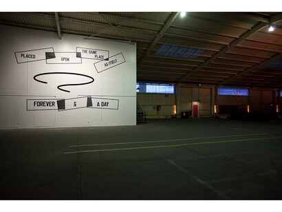 Lawrence Weiner, PLACED UPON THE SAME PLACE AS ITSELF FOREVER & A DAY, 2012, Museum of Old and New Art, Tasmania, Australia, 2014
