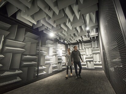 Sound by design, exhibition view. Courtesy of Ingenium. The Canada Science and Technology Museum