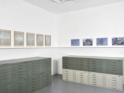 Bernard Moninot, Le vent cesse, vue d'exposition. Avec l'aimable autorisation de la Galerie Catherine Putman