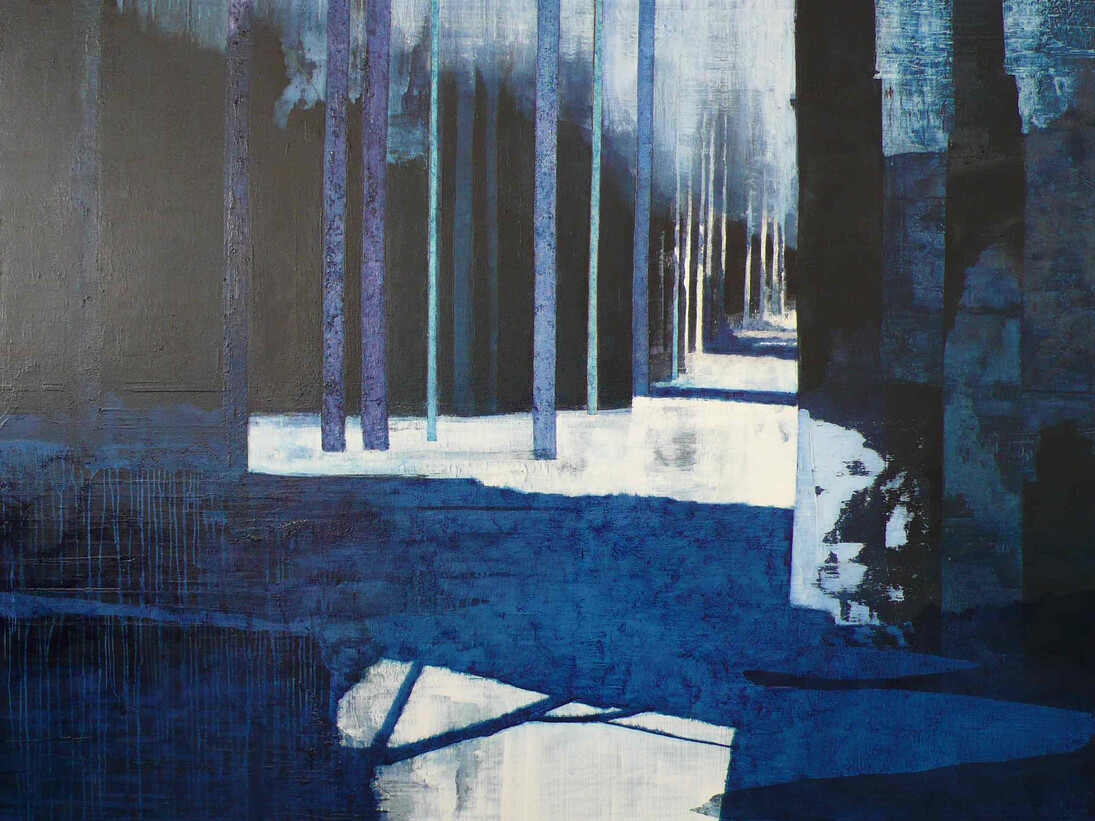 Zoe Benbow, Tarn Trees, Oil on canvas, 183 x 213 cm