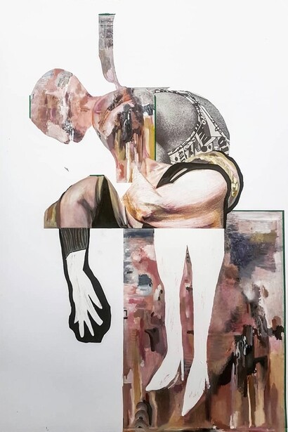 Rachele Moscatelli, Omaggio a Carol, 2020, 100x70 cm, mista su carta