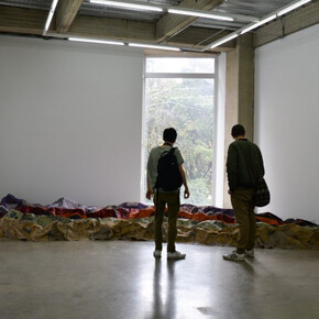 María José Chica, Sustrato, vista de exhibición. Cortesía de Espacio El Dorado
