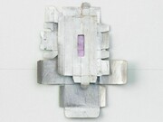 Rachel Whiteread, Detail of Untitled (Violet), 2012, Silver leaf, cardboard, celluloid and graphite on paper, 16 9/16 x 11 5/8 inches, 42 x 29.5 cm © Rachel Whiteread. Photo Mike Bruce. Courtesy Gagosian Gallery