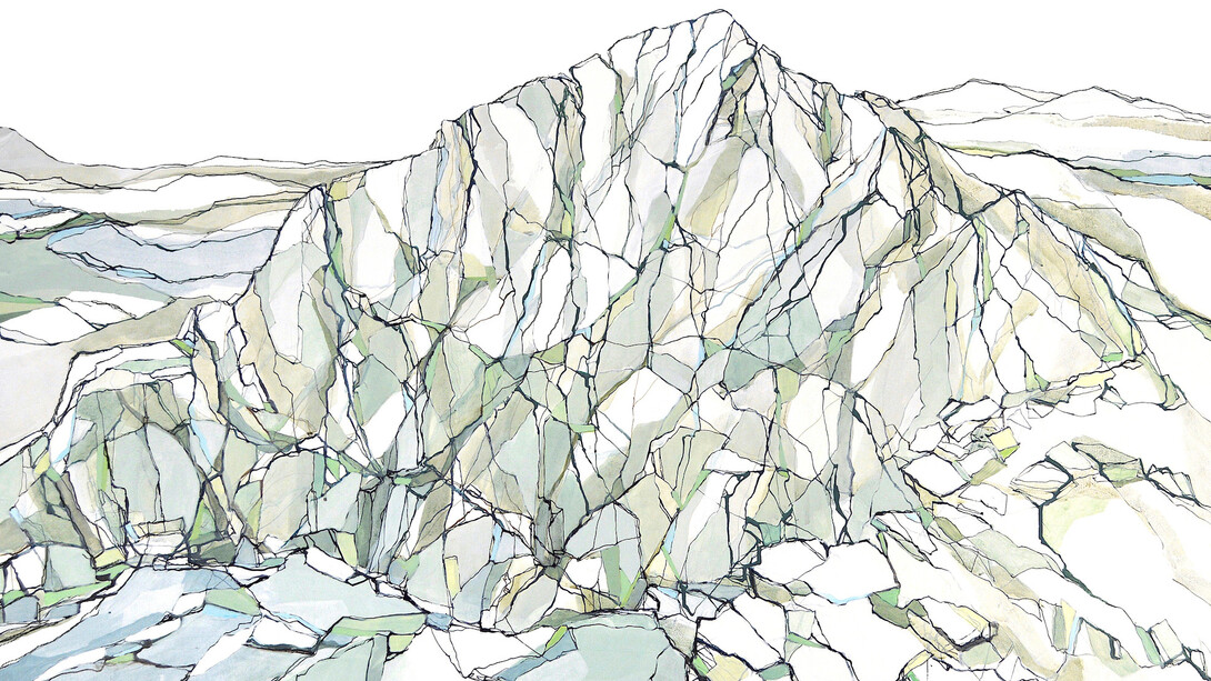 Darthea Cross, Katahdin's Call, 30x48 acrylic on canvas